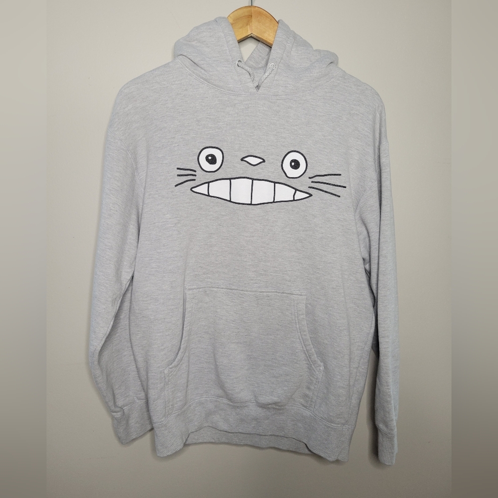 Gray Totoro Face Sweatshirt